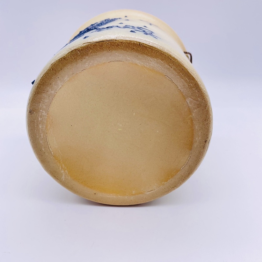 Maple City Pottery Crock 2 By 2 Noah's Ark W/Handle Salt Glazed Primitive Farm - Picture 7 of 7